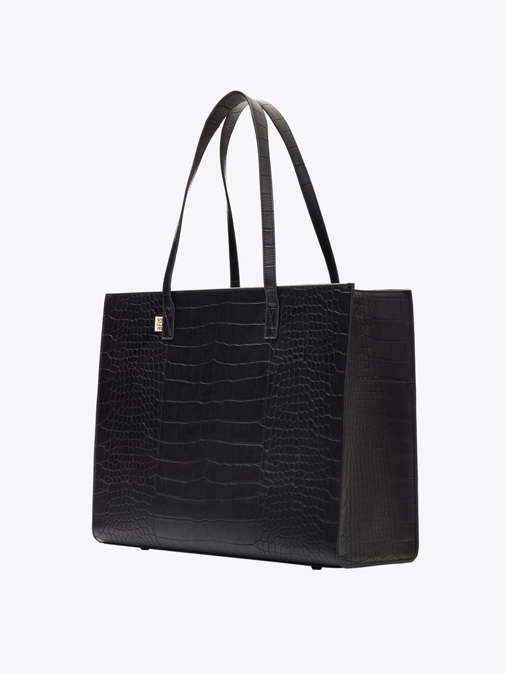 BEIS - The Large Work Tote in Black Croc